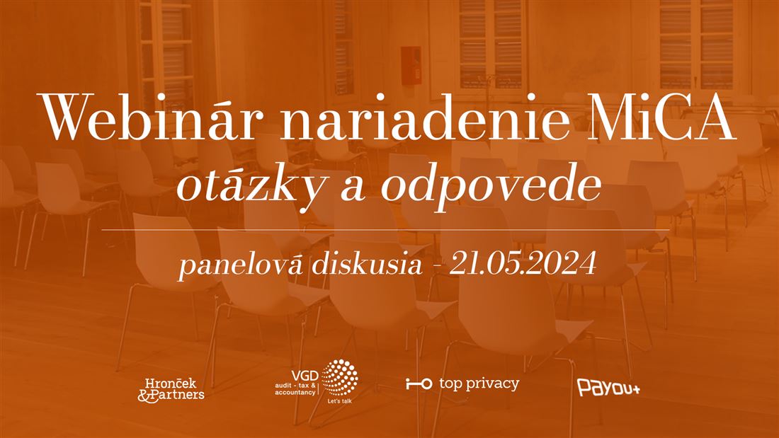 Webinár nariadenie MiCA - otázky a odpovede